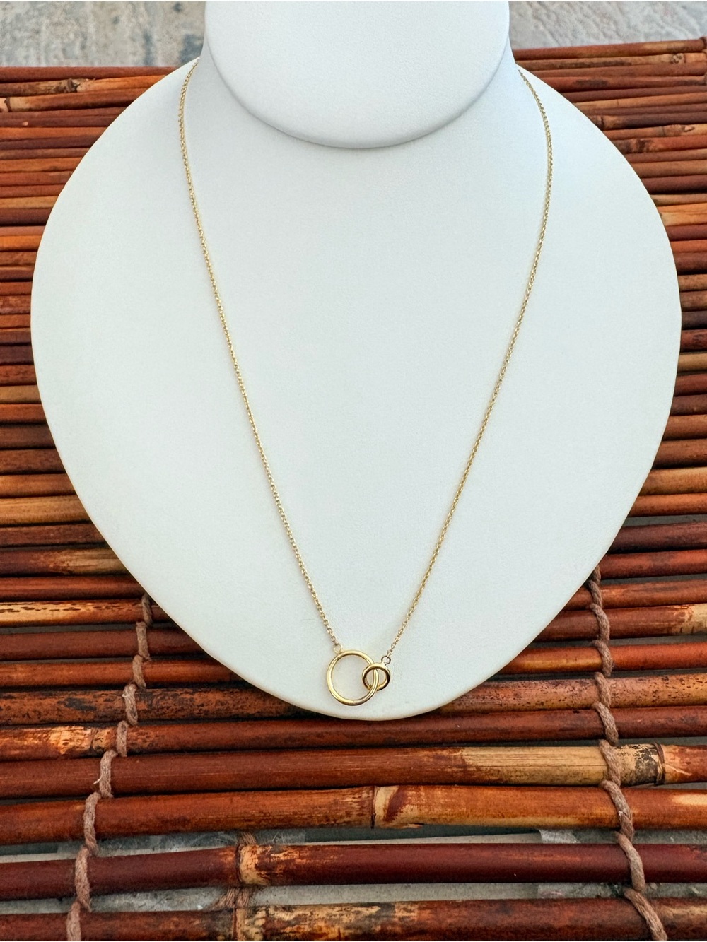 Gorjana Gold Plated Interlocking Circle Necklace 19.5”